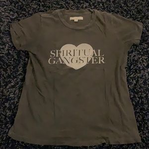 Spiritual Gangster grey heart t shirt size S